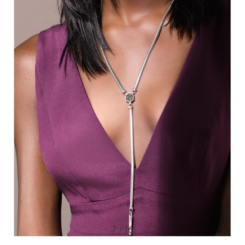 Kendra Scott silver "Starla" Y-necklace